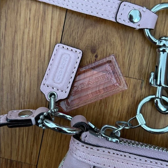 Coach Blush and Beige Signature Wristlet - Picture 3 of 5